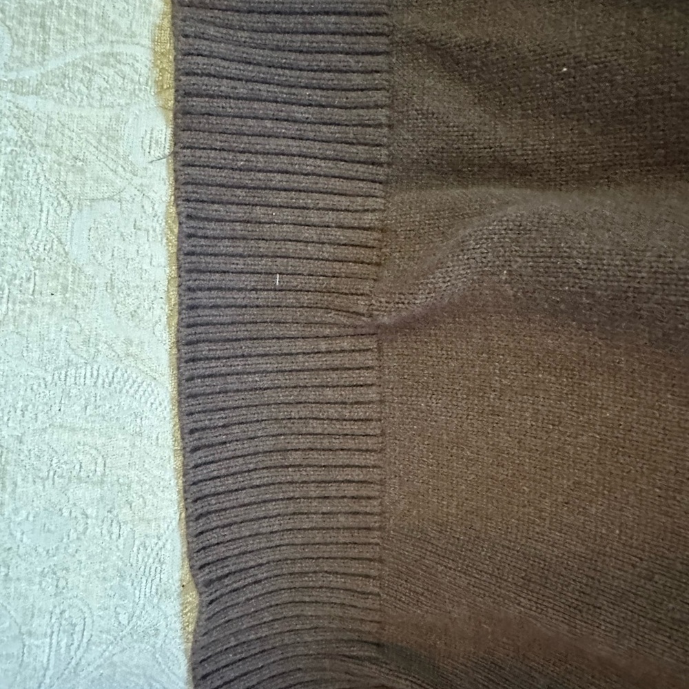 Quince Mongolian Cashmere Oversized Crew Neck Sweater in Brown Size XL - Picture 15 of 16